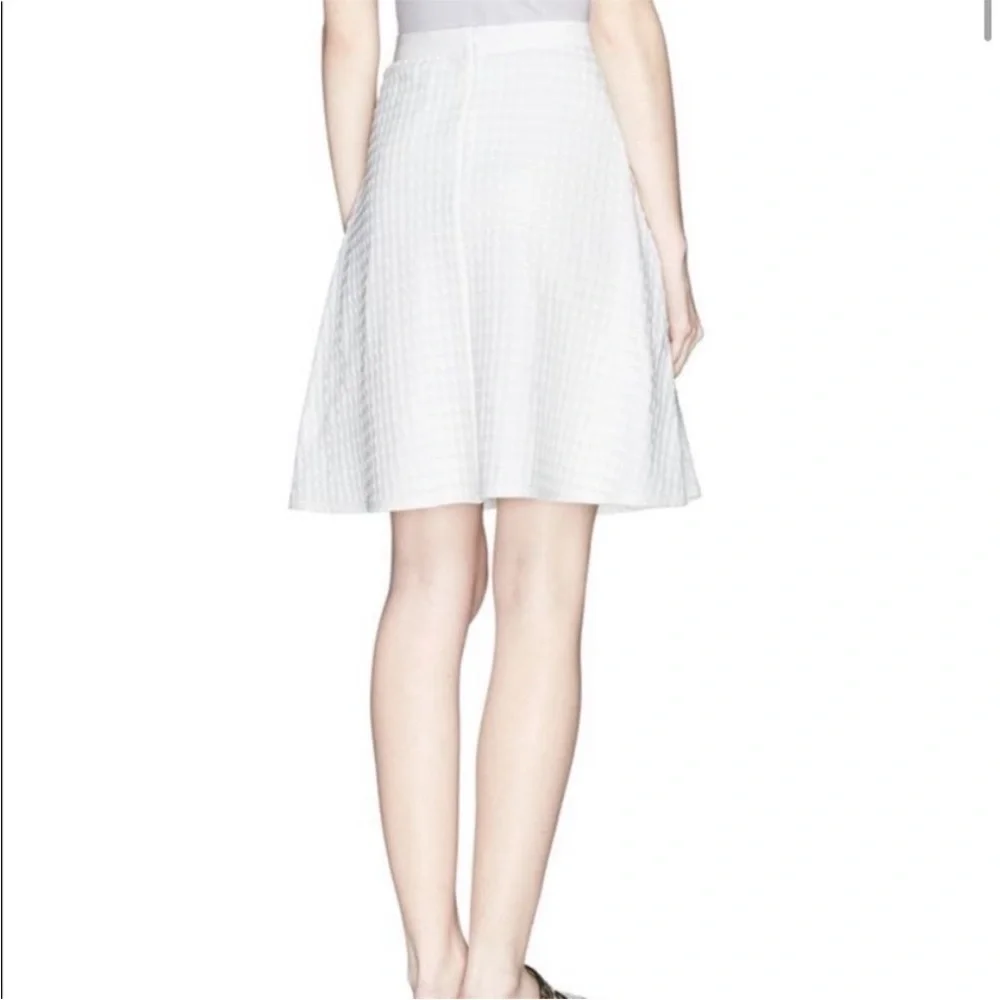 Theory White Textured A-Line Skirt - Picture 8 of 9